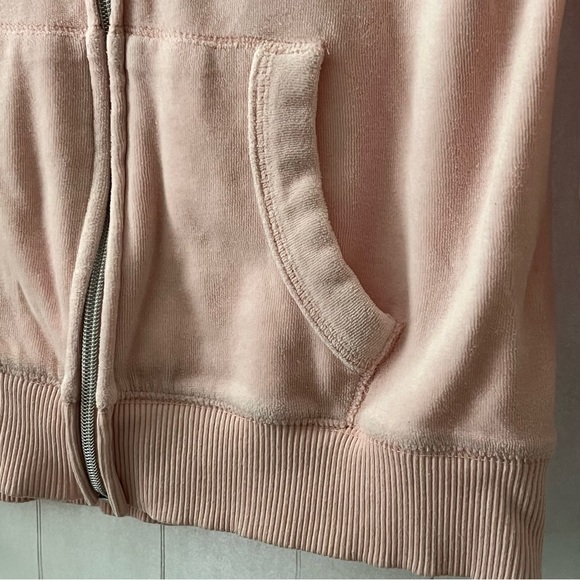Girl justice velvet hoodie light pink - Picture 4 of 9